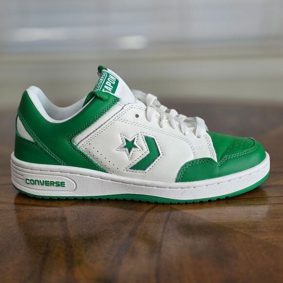 Converse Weapon Low Green White A11957C Larry Bird Boston Celtic DS Women's 9.5 - Picture 10 of 16